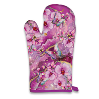LISA POLLOCK OVEN MITT/POT HOLDER SET - FUCHSIA ORCHID
