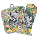 LISA POLLOCK OVEN MITT/POT HOLDER SET - KOALA CUDDLES
