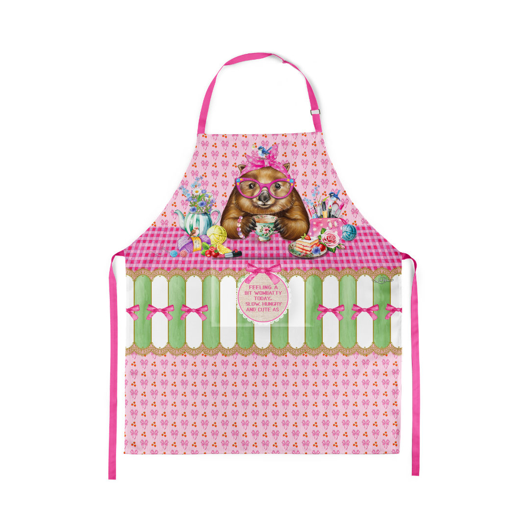 LISA POLLOCK COTTON APRON - WONDA WOMBAT
