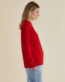 BETTY BASICS ANDY KNIT SWEATER RED [SZ:M]