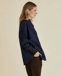 BETTY BASICS SONDERBORG SHIRT DARK INK DENIM [SZ:12]