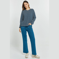 BETTY BASICS - VIENNA TEE NAVY/WHITE/BLUE STRIPE 8 [SZ:8]