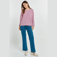BETTY BASICS - VIENNA TEE PINK/PURPLE/RED STRIPE [SZ:10]