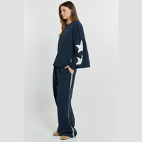 BETTY BASICS - SASKIA SWEATSHIRT NAVY/WHITE STARS [SZ:12]
