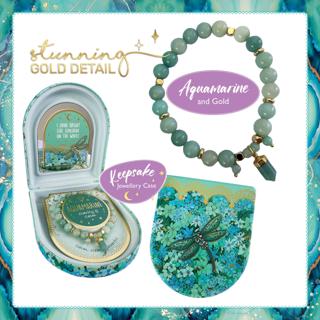 LISA POLLOCK CRYSTAL POINT BRACELET - AQUAMARINE