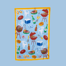 ALLGIFTS AUSTRALIA COTTON TEA TOWEL - AUSSIE ICONS