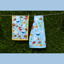 ALLGIFTS AUSTRALIA COTTON TEA TOWEL - AUSSIE ICONS
