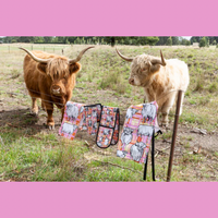 ALLGIFTS AUSTRALIA COTTON TEA TOWEL - HIGHLAND COW